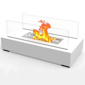 Tischfeuer tischkamin pemanas pembakar bahan bakar Bio perapian taman pemanas api klasik perapian portabel luar ruangan lubang api