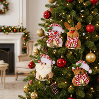 Nouveaux pendentifs clochettes de Noël 2026 au design original pour cheminée ou décorations d'arbre de Noël, ornements clochettes de Noël Père Noël et Élan