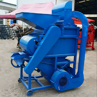 Vente chaude haute efficacité Double ventilateur Double arbre Double re-battage 50 modèle décortiqueur d'arachides pour les fermes et les maisons