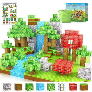 Modèle de jouet éducatif pour enfants Mini cubes de construction magnétiques assemblage d'aimant carré ensemble de blocs en plastique pour enfants ensembles emballés - Product Image 1