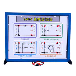 Equipo de experimentación de circuitos rectificadores 24067: Circuito rectificador de puente de onda completa, rectificador de media onda, filtrado por condensadores - Product Image 1