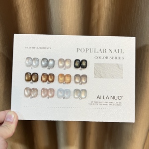 AILANUO Brown Cat Eye Gel <b>Nail</b> Polish HEMA TPO Free 15ml Cat Eye Gel 12 Colors Wholesale Coffee Series Magnetic UV Gel Polish - Product Image 3