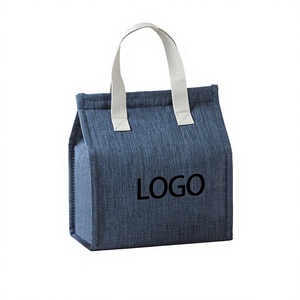 Sacs repas personnalisables OEM, sacs bento verticaux portables en tissu cationique et sacs isothermes - Product Image 1