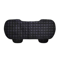 Coussin de siège de voiture d'hiver de style sportif sans grille de dossier en peluche brodée sans nœud, siège unique à trois rangées avant et arrière chaudes