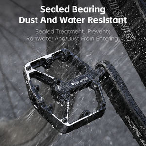 पश्चिम बाइकिंग साइकिल पेडल एल्यूमीनियम मिश्र धातु हल्के सड़क बाइक एमटीबी भागों असर तय गियर सवारी पेडल सायक्लिंग गैर पर्ची पैडल - Product Image 3