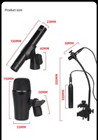 Microphone à condensateur pour batterie, professionnel, pour instruments de percussion jazz, enregistrement de performance, ensemble de microphones, modèle personnel