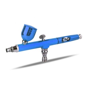 2024 aérographe à double action <span class=keywords><strong>Kit</strong></span> de <span class=keywords><strong>compresseur</strong></span> d'arrêt automatique pistolets à air comprimé pour maquillage <span class=keywords><strong>peinture</strong></span> à ongles corps gâteau décoration de voiture - Product Image 1