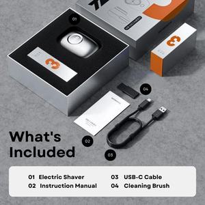 Afeitadora Eléctrica de Triple Cuchilla <span class=keywords><strong>Zao</strong></span> para Hombre, Recargable, Recortadora de Barba, Mini Afeitadora de Viaje, Resistente al Agua IPX7 - Product Image 6