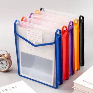 A4 spesso pagg con bottone a pressione tasca per etichette a forma di busta con grande capacità impermeabile in <span class=keywords><strong>plastica</strong></span> portadocumenti - Product Image 1