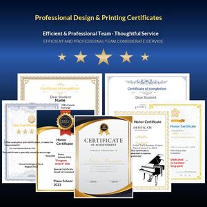 Modello di Certificato Personalizzato A4/A5 con Stampa Digitale, Certificati Onorifici, di Lavoro e di Laurea con Design Interno Premium - Product Image 2