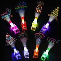 24 lumières à doigts pour fête d'anniversaire, 8 modèles de lumières à doigts lumineuses pour les fêtes d'anniversaire des enfants
