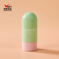 Bouteille en plastique PET de 55 ml en forme de capsule avec bouchon à vis, pour comprimés de dentifrice, couleur personnalisée, logo disponible, impression sérigraphique, électroplaqué