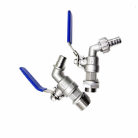WZ304 acier inoxydable 1/4 '1/2' 3/4 '1' robinet à tournant sphérique contrôle du débit d'eau à 2 voies/vanne de vidange OEM personnalisable