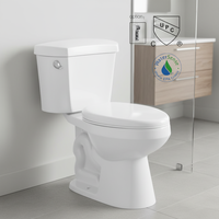 Inodoro sanitaire cupc céramique siphonique à bas prix salle de bain céramique montée au sol ronde avant deux pièces cuvette de toilette