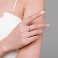 Ada Jewelry - Anillo de Plata de Ley 925 con Diseño Simple para Mujer