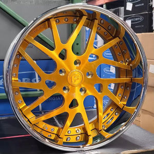 Jantes en alliage forgé Hunt Concave Chrome 2 pièces 22 24 26 28 <span class=keywords><strong>pouces</strong></span> avec capuchon flottant, 5 trous 5x120 5x114.3, jantes chromées, jantes forgées - Product Image 1