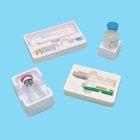 Bandeja Combinada para Jeringas y Frascos de Medicamentos, Fabricada con Moldeo al Vacío, Bandeja de Embalaje para Instrumentos Médicos de PS