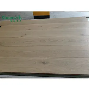 Quente! Piso de madeira largo de carvalho branco europeu fácil manutenção, piso de madeira natural usado para ambientes internos, pisos de madeira