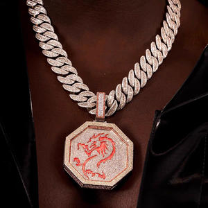 Pendentif Breloque Zodiaque Chinois Glacé en Cuivre avec Diamant CZ, 12 Signes, Aventures de Jackie <span class=keywords><strong>Chan</strong></span> - Product Image 2