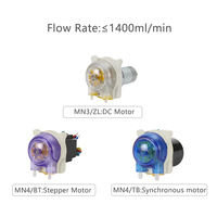 JIHPUMP Petite pompe péristaltique avec moteur 24V DC ou moteur pas à pas avec 2 ou 4 rotors 1400 ml/min