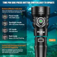 Lampe de plongée puissante Wurkkos DL08 à haut lumen 3600lm 4*LED à longue portée avec protection contre l'inversion de polarité