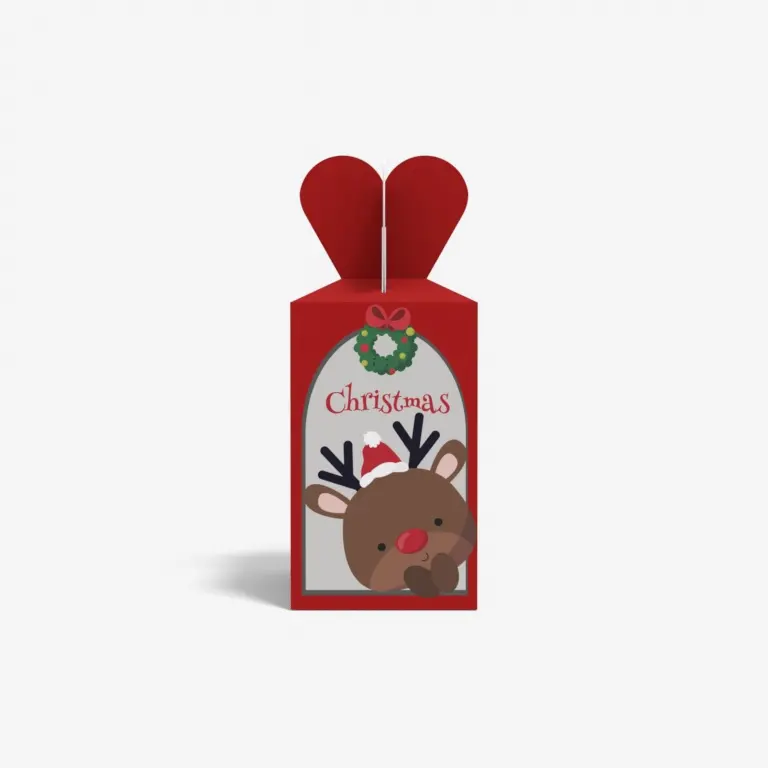 Logotipo personalizado hermosa Navidad caja de papel de regalo para el caramelo Galleta de chocolate