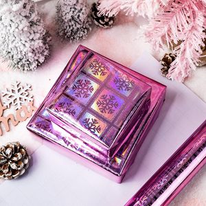 Holographic Pink Snowflake Gift <b>Wrapping</b> <b>Paper</b> 17 In X 32.8 Ft Metallized Single Side Christmas Packaging - Product Image 3