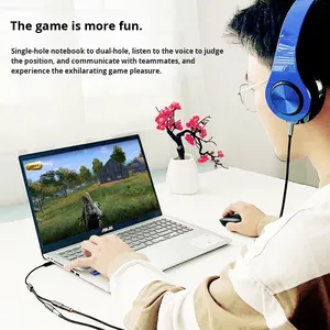 Adaptateur audio pour <span class=keywords><strong>casque</strong></span> 2 en <span class=keywords><strong>1</strong></span>, séparateur de prise <span class=keywords><strong>jack</strong></span> pour ordinateur PC, convertisseur de microphone et de <span class=keywords><strong>casque</strong></span> standard CTIA - Product Image 3