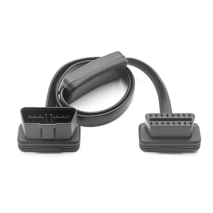 Cable de extensión de alta calidad <span class=keywords><strong>OBD2</strong></span> 16pin 60cm <span class=keywords><strong>Obd2</strong></span> Cable de coche plano Conector OBDII con interruptor - Product Image 2