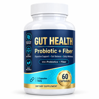 Capsules de fibres probiotiques pour la santé intestinale, marque privée, 60 gélules, soutien digestif, équilibre intestinal, complément bien-être quotidien, OEM ODM