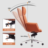 Chaise de bureau exécutive moderne de haute qualité en maille avec cadre en aluminium, design ergonomique pour atelier et bureau, garantie de 36 mois