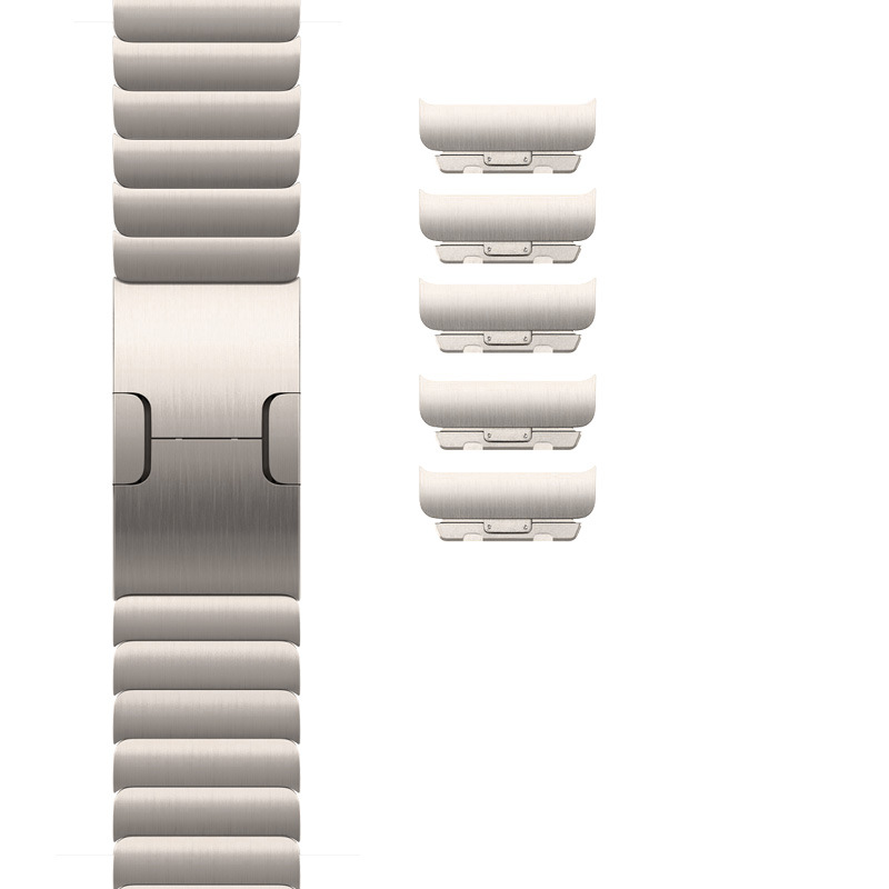 Correa de acero original de 11 botones, disponible en colores, para tamaños 42, 44, 45, 46 y 49 mm.