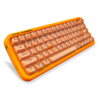 MOFII New Design Crystal Keycaps Custom 65% PC Office Wired Wireless Tri Mode Office Keyboard Rgb