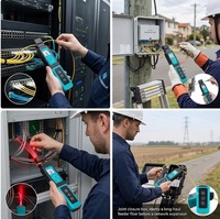 Identificateur de fibre optique portable 4-en-1 VFL avec mesure de puissance optique, traçage par source de lumière rouge et test de câbles réseau