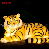Ensemble de lanternes d'animaux extra-larges imperméables pour l'extérieur, lumières LED - Design de dessin animé tigre girafe, pour la remise des diplômes, le Nouvel An chinois, Noël