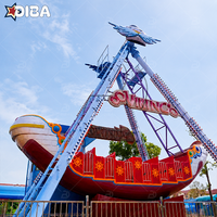 Manèges de fête foraine, attractions de parc d'attractions, bateaux vikings et pirates en fibre de verre pour enfants, à vendre