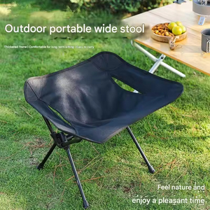 Ultra-Easy Storage Aluminum Alloy <b>Folding</b> <b>Stool</b> Oxford Fabric Portable for Camping Hiking Beach Fishing - Product Image 4