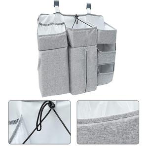 Organizador de Fraldas para Bebê com Múltiplos Bolsos para Pendurar no Berço, Organizador de Fraldas para Berçário, Armazenamento para Berço e Trocador - Product Image 6