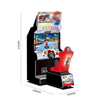 LST Mario Kart Arcade GP DX Twin Cabinet, Simulateur de Course à Deux Joueurs, Écran LCD HD 43 Pouces, Machine d'Arcade Commerciale à Monnayeur