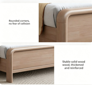 Cama Moderna <span class=keywords><strong>de</strong></span> Madera Maciza con Acabado en Cuero, Tamaño Completo, Cómoda y con Almacenamiento Multifuncional para Hoteles, Muebles <span class=keywords><strong>de</strong></span> Dormitorio - Product Image 3