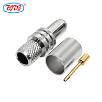 Connecteur Coaxial RF Plaquée Or 50 Ohms à Sertir SMA Femelle pour Câble LMR300 LMR 300 5D-FB 5DFB RG6
