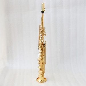 Saxofón <span class=keywords><strong>Soprano</strong></span> Recto FOCUS FSS-700L, Lacado en Oro, Tono BB, Cuerpo de Latón con Estuche, Precio para Instrumento Clásico - Product Image 4