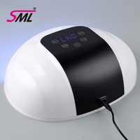 Lampe à ongles UV LED SML à commande tactile, affichage numérique, quatre minuteurs, mode indolore, séchage rapide du gel pour salon de manucure et manucure à domicile