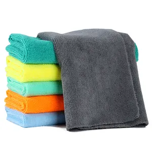 Custom Logo Car Care Absorbent Microfiber Cleaning Towel Lens Cleaning Cloth Micro Fiber Cleaning Cloth 300-350gsm Edgeless