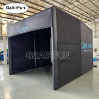Tente de simulateur de golf gonflable avec logo personnalisé, enclos de simulateur de golf gonflable portable avec écran d'impact pour club de golf