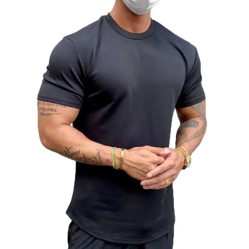 Hot sale mens apparel clothing quick dry gym shirt custom logo polyester t shirts for men