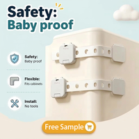 Verrou de sécurité durable pour armoire de bébé, sangle flexible multi-usages, loquet de sécurité pour tiroir et armoire à l'épreuve des enfants