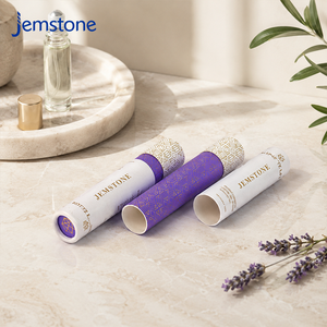 Customized Premium <b>Biodegradable</b> Essential Oil Perfume Paper Tube Gold Foil Printed Cardboard Kraft Tube Packaging Box Cylinder - Product Image 2