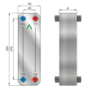 Intercambiador de Calor de Placas Soldadas de Acero Inoxidable 304/316, Especialmente Diseñado para R290, Mercado <span class=keywords><strong>Europeo</strong></span>, CE UL, MOQ:1, para Bomba de Calor HVAC - Product Image 3