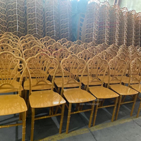 Chaise en plastique de luxe de fabrication professionnelle, chaise en rotin plastique, chaises en plastique en gros pour événements